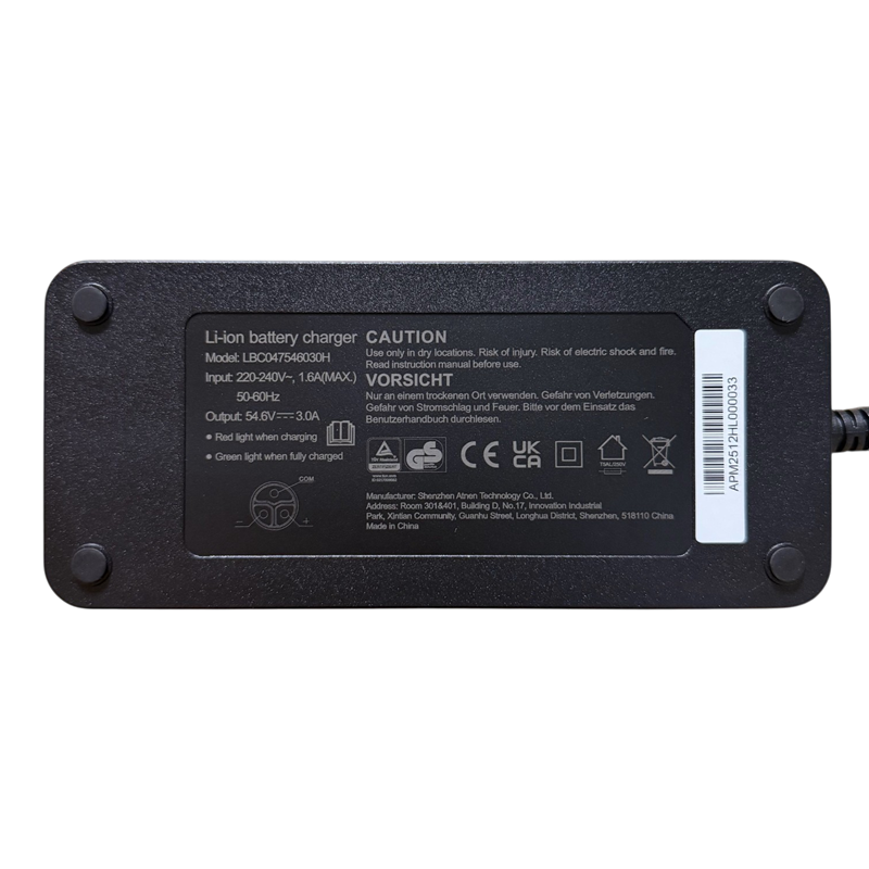 Charger (D) - 54.6V 3A - DPLC166V55-S - Eywa Pro etc